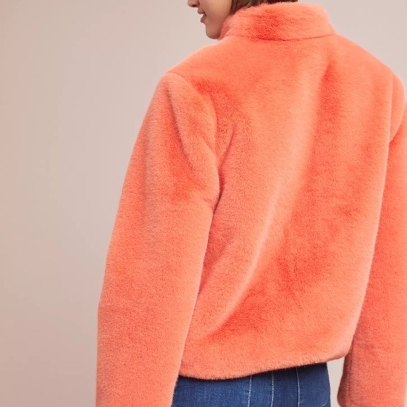 Anthropologie dRA Los Angeles Mango Faux Fur Jacket, Size Medium - Picture 10 of 12